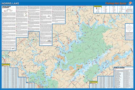Norris Lake Fishing Map Grapentin Specialties Inc Michigan