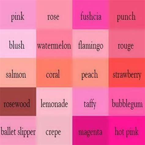 Pink Degreesz Color Color Names Pink Color