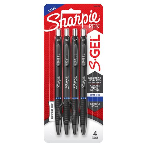 Sharpie S Gel Gel Pens Medium Point 07 Mm Blue Ink Gel Pen 4