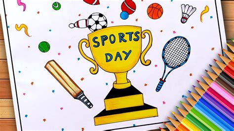 National Sports Day Drawing National Sports Day Poster
