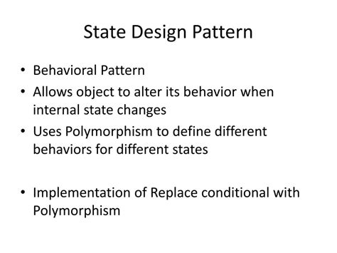 Ppt State Design Pattern Powerpoint Presentation Free Download Id