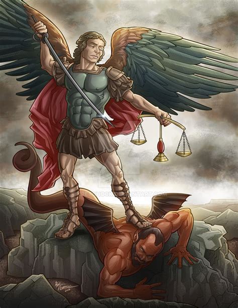 My Take On The Classic Archangel Michael Painting By Kpetchock On