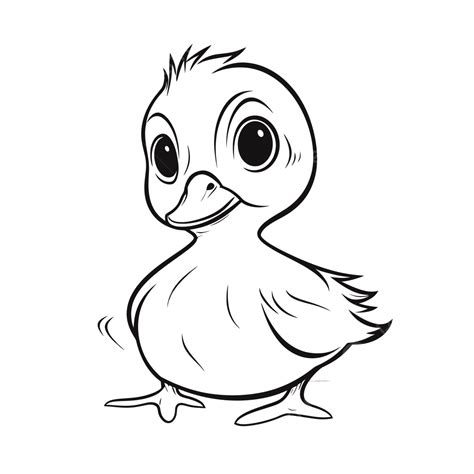 Illustration Of Cartoon Cartoon Ducks In Cartoon Style Outline Sketch