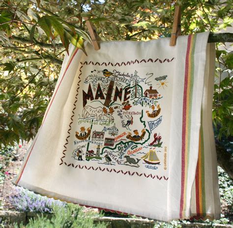 Maine Dish Towel State Collection By Catstudio Catstudio