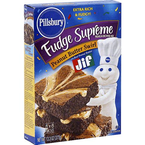 Pillsbury Fudge Supreme Premium Brownie Mix Peanut Butter Swirl Shop