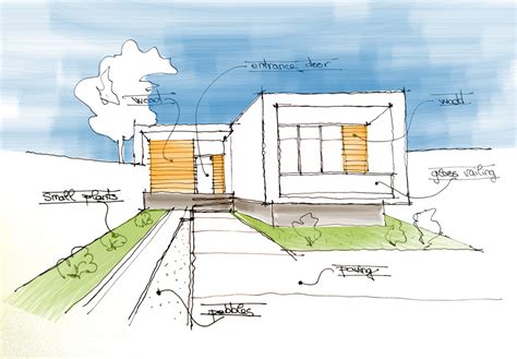 These days having your own chickens is a popular pursuit. Minimalistic House Sketch | ARCH-student.com