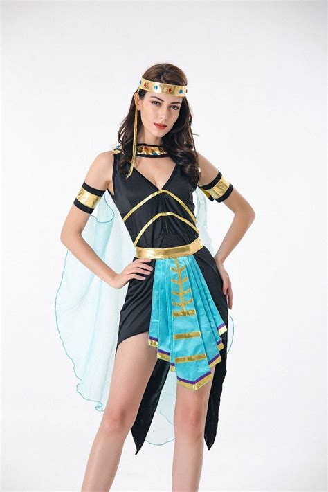 5 Pcs Deluxe Sexy Ancient Egyptian Costumes Pharaoh Empress Cleopatra Queen Halloween Cosplay