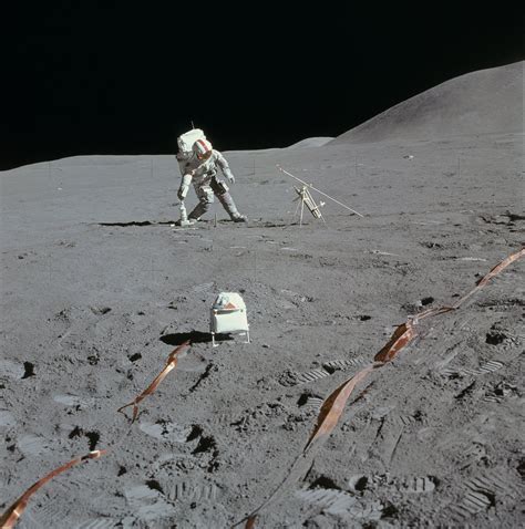 Apollo 15 Commander David Scott At The Alsep Station Eva 2 The