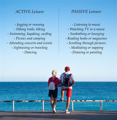 Active Leisure Vs Passive Leisure Difference And Examples