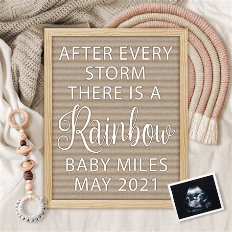 Rainbow Baby Pregnancy Announcement For Social Media Gender Neutral
