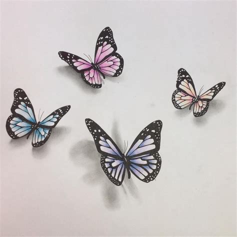 18 Butterfly Drawings Art Ideas 3d Butterfly Tattoo Butterfly