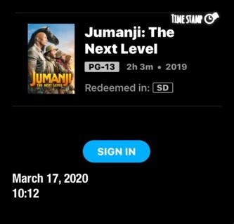 Please follow redemption instructions that we send in emails. Free: JUMANJI THE NEXT LEVEL !! movies anywhere only code ...