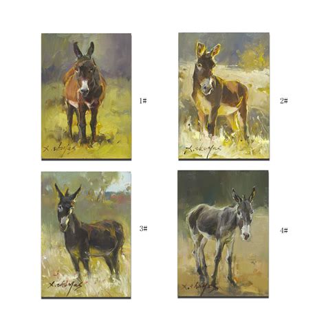 Donkey Original Oil Painting 5x7 Etsy Oil Painting Original Oil