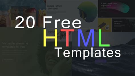 20 Free HTML Templates For Your Website Best HTML Website Template