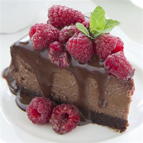 Top with fresh raspberries in a ring pattern on the top of the cheesecake. Chocolate Raspberry Cheesecake Recipe