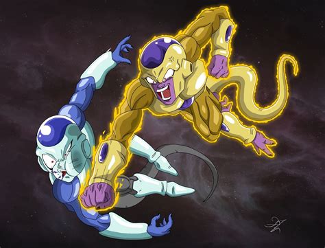 Golden Frieza Vs Frost Dragon Ball Super Dbz Goku Frieza Protagonist