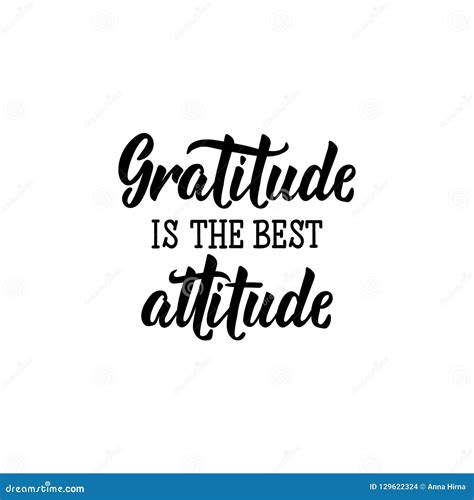 Gratitude Is The Best Attitude Lettering Calligraphy Vector