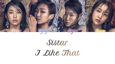 Sistar I Like That Han Rom Eng Color Coded Lyrics Youtube