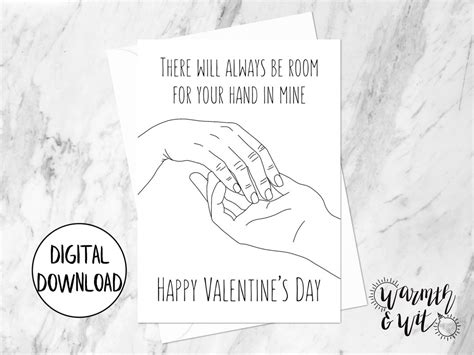 Printable Valentines Day Card Romantic Digital Valentine Card Etsy