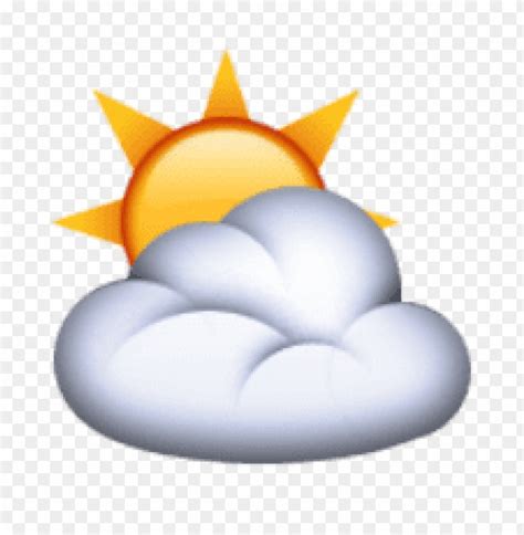 Free Download Hd Png Ios Emoji Sun Behind Cloud Clipart Png Photo