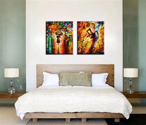 Bedroom Decorated Knife Paint Landscape Abstract Modern Cuadros Canvas