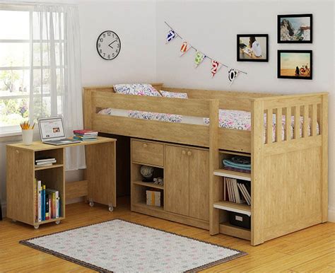 This leaves space underneath the bed which can be utilized for practical purposes. Seconique Merlin Study Mid Sleeper in Oak Effect ...
