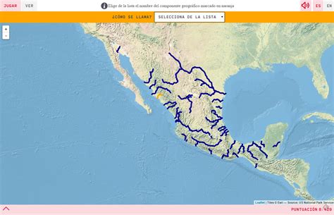 Mapa Para Jugar ¿cómo Se Llama Ríos De México Mapas Interactivos