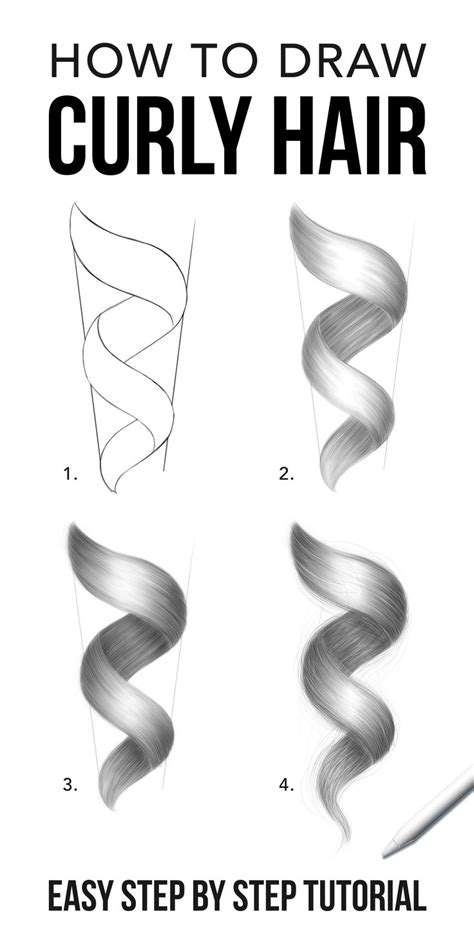 How To Draw Curly Hair With Step By Step Instructions For Beginners And