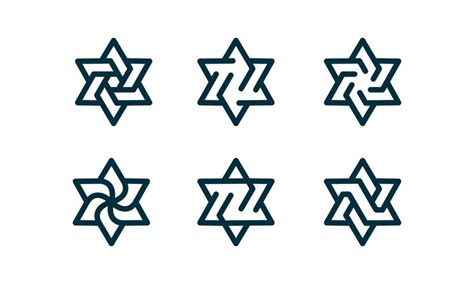 Premium Vector A Collection Of Six Corner Star