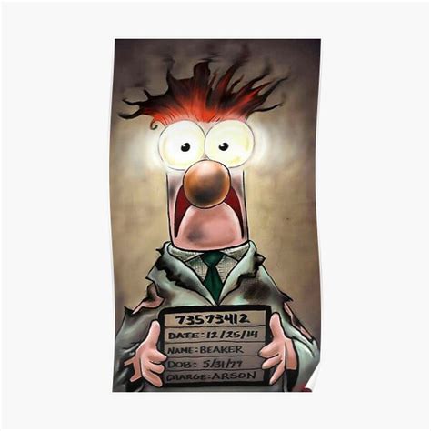 Beaker Muppets Poster By Sohanialfonso Redbubble