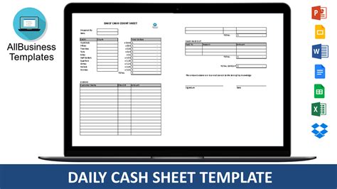 Printable Cash Count Sheet Excel Calendar Printable