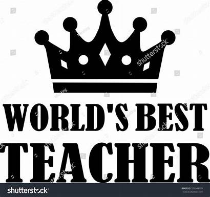 Teacher Crown Worlds Vector Drawing Shutterstock Clipart