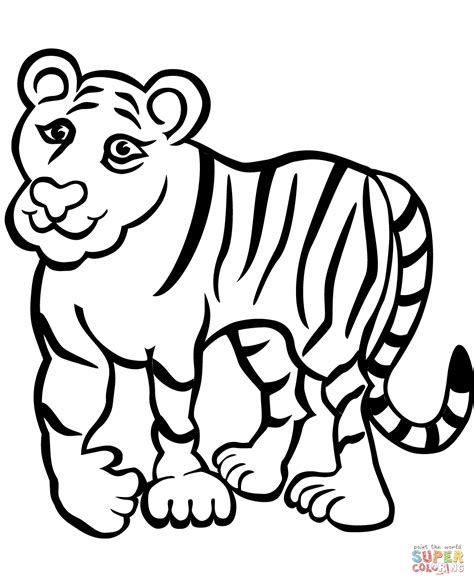 Try to color wild animals to unexpected colors! Saber Tooth Tiger Coloring Page at GetColorings.com | Free ...