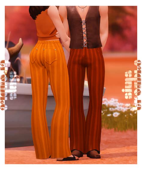 Simstrouble Simstrouble 70s Pants For Male And Female Base Sims 4