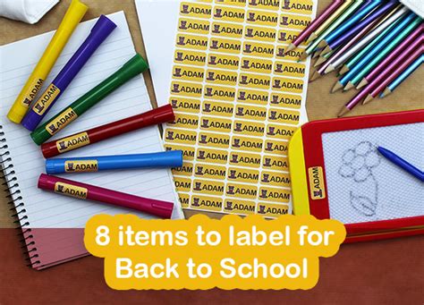 Label All Essential Items For Back To School With My Nametags Name Stickers