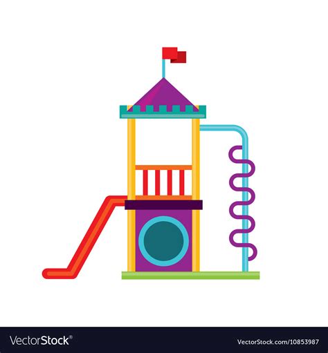 Beautiful Children Playground Icon Royalty Free Vector Image