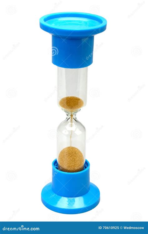 Blue Plastic Medical Sandglass On A White Background Stock Image Image Of Deadline Objects
