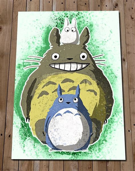 My Neighbour Totoro Print Studio Ghibli Poster Totoro Watercolour
