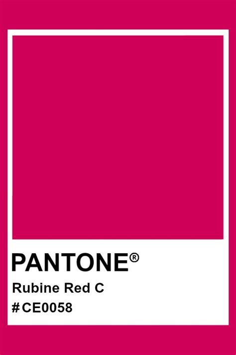 Pantone Rubine Red C Pantone Color Pms Hex Neon Colour Palette