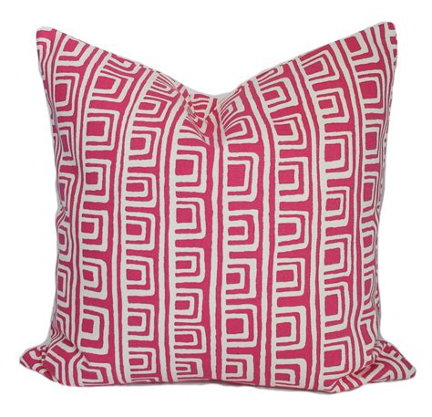 Pink White Decorative Throw Pillow Cover With Zipper Etsy Italia