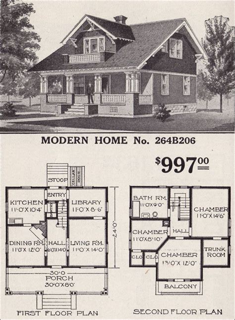 1916 Sears Roebuck Modern Home No 264b206 997 Craftsman House