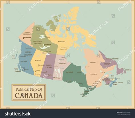 Canada Highly Detailed Mapall Elements Are Separated In Editable