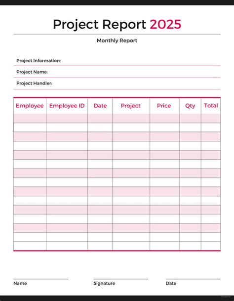20 Project Report Template Free Sample Example Format Download