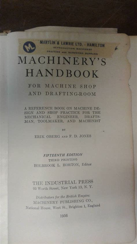 Machinist Handbook For Sale Only 3 Left At 65