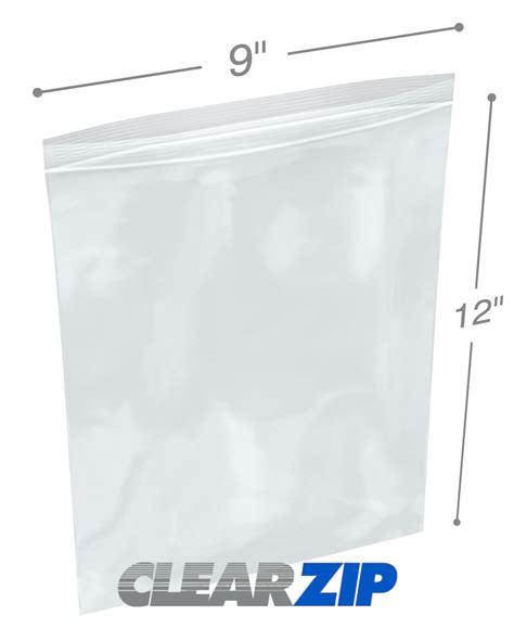 9 X 12 Clearzip Lock Top Bags 125 Mil