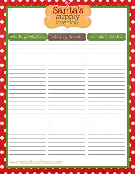 The Polka Dot Posie Christmas Organizing Printables To Get You In The