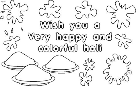 Printable Happy Holi Coloring Pages Images Pictures Sheets For Students