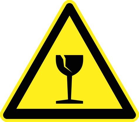 OnlineLabels Clip Art Fragile Warning Sign