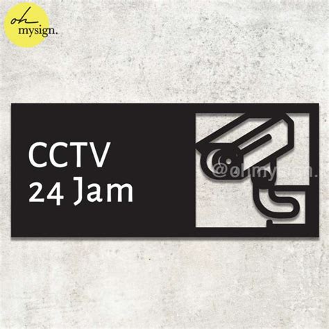 Jual Cctv 24 Jam Sign Akrilik Acrylic Sign Modern Sign Board Di