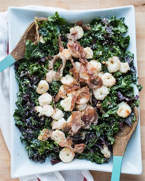 Whole30 Recipes Kale Caesar Salad With Garlic Shrimp